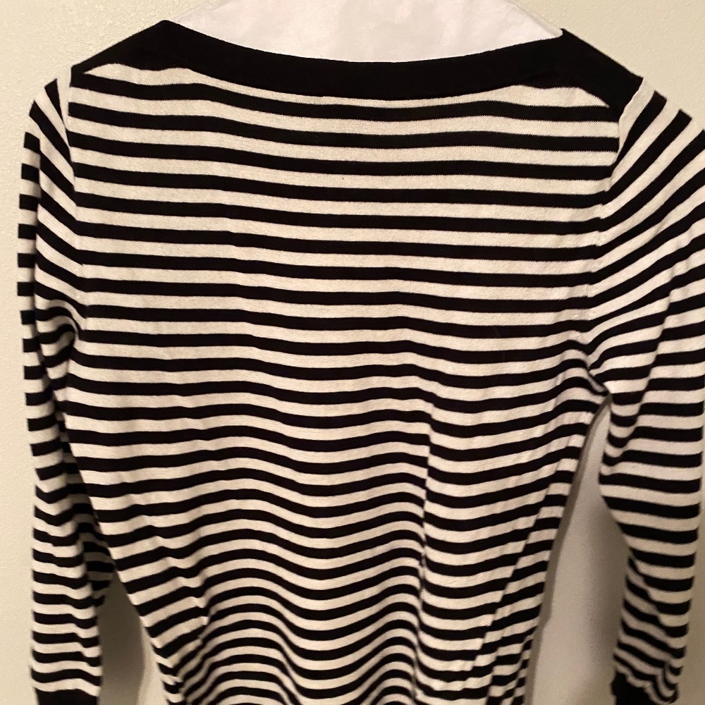Ann Taylor Factory striped sweater 3/4 sleeve size small